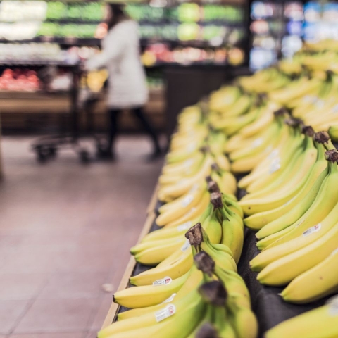 Supermarkt und Fahrradverleih
